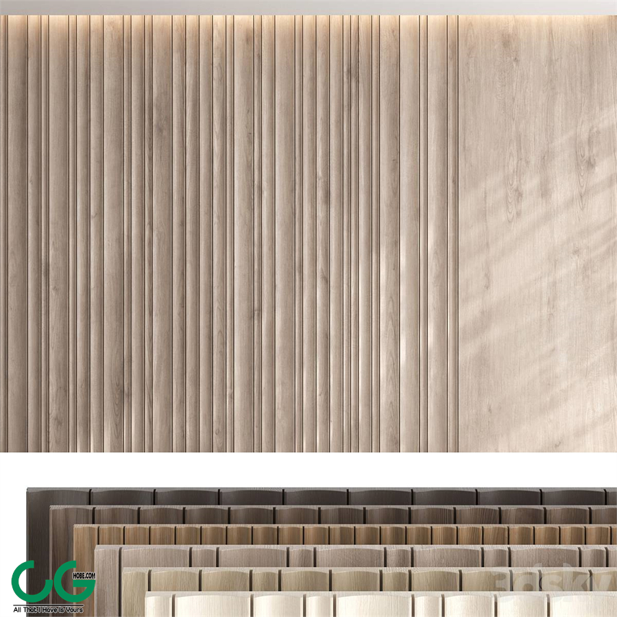 Wood panel set v07